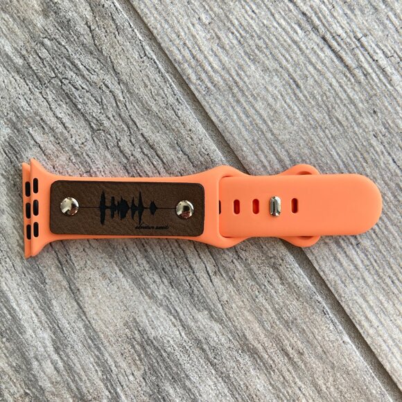 Adventure Awaits Soundwave Band For Apple Watch 38-42mm - Orange - Picture 1 of 3